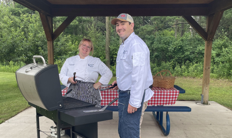 Chef Amanda Weber, left, and Chef Ben Reynolds, Culinary Arts Program Instructors at Lakeshore College, suggest taking advantage of seasonal flavors this summer.