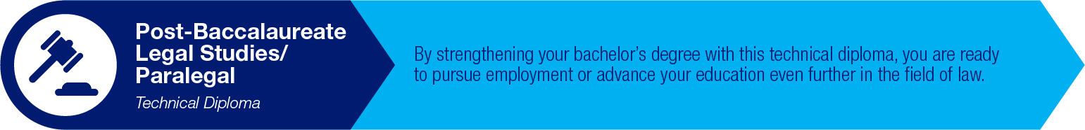 Post Baccalaureate Legal Studies Pathway