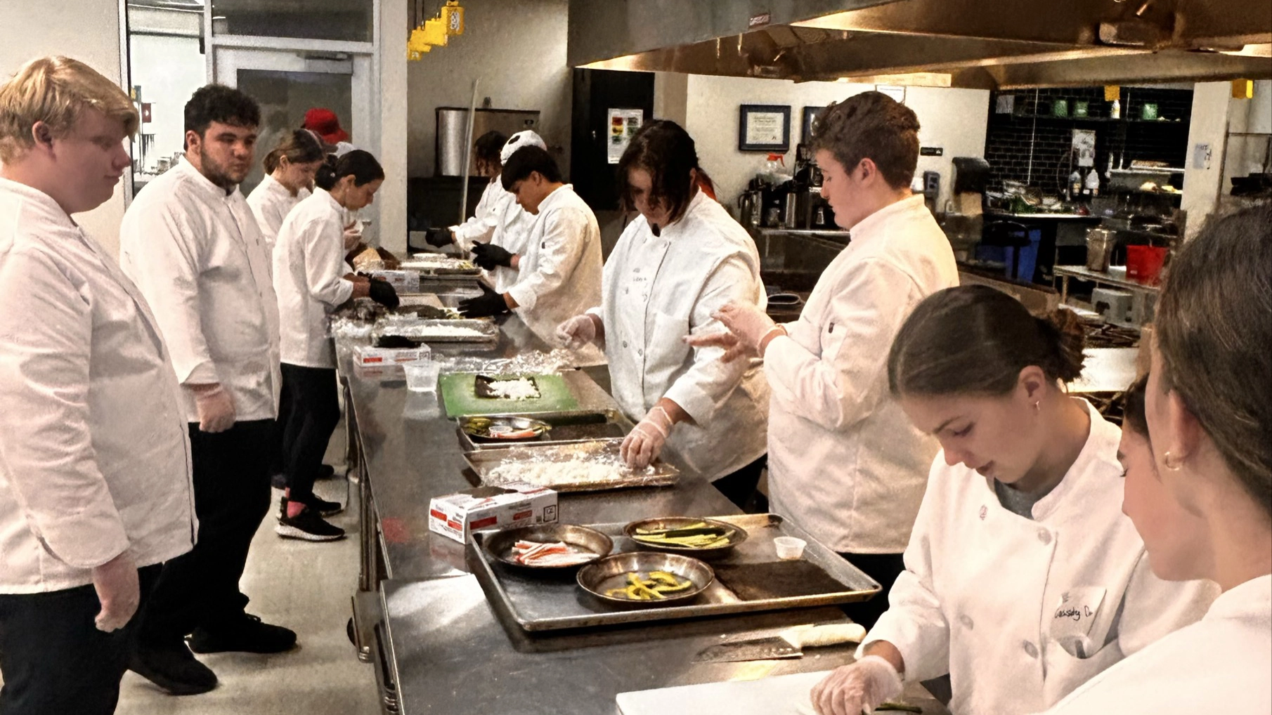Jr Chef working together in the culinary lab