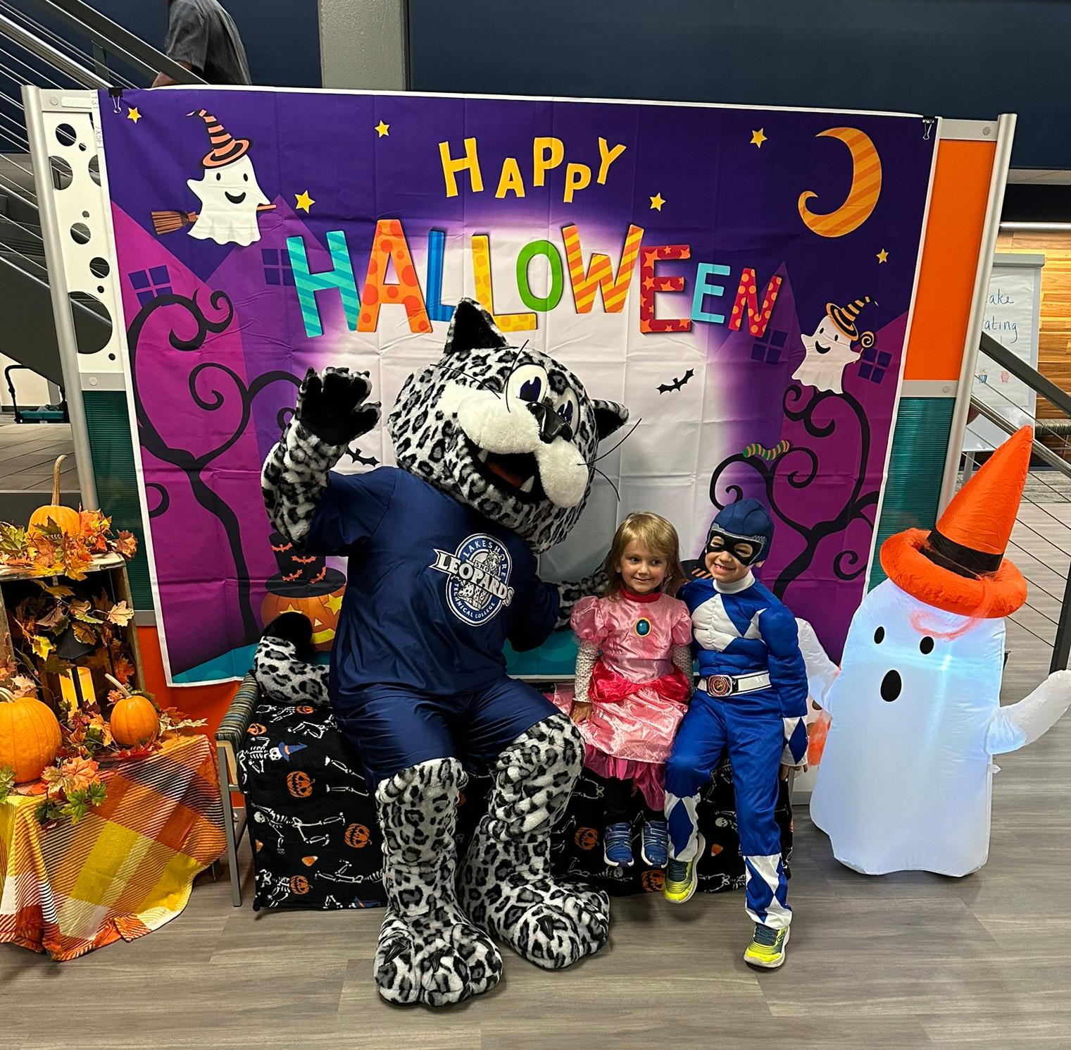 Lenny with Children attending College, Candy, and Custome College Event
