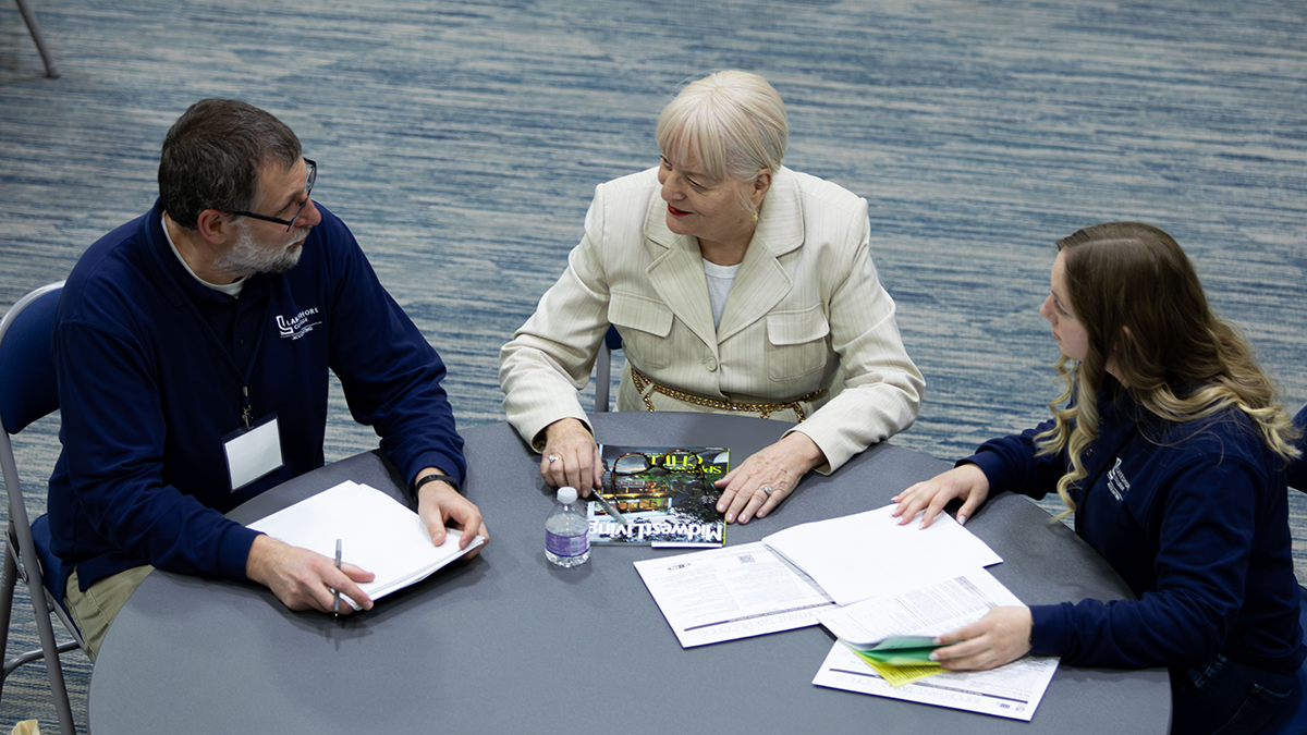 Lakeshore College VITA student assisting a community member